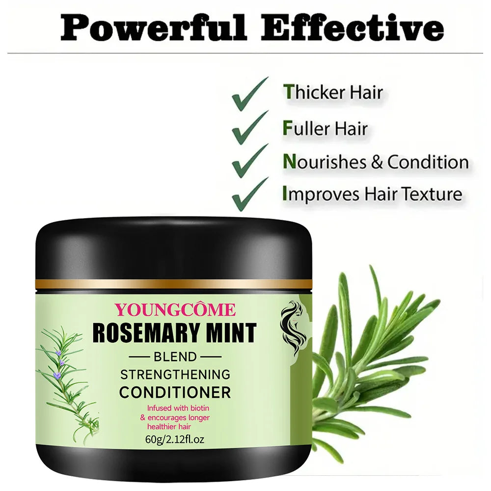 YOUNGCOME Rosemary Hair Mask – Keratin Smoothing & Nourishing Hair Treatment Mask Qst