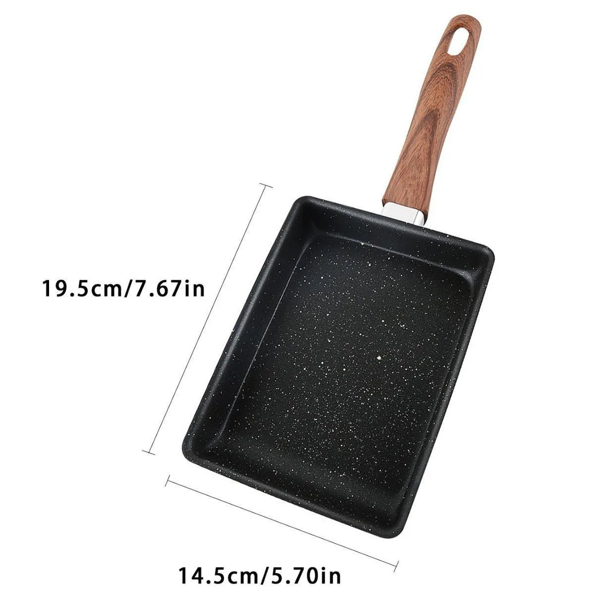 Tamagoyaki Nonstick Rectangle Egg Pan | Japanese Omelette Skillet Omelette Skillet Pan Qme 1PC