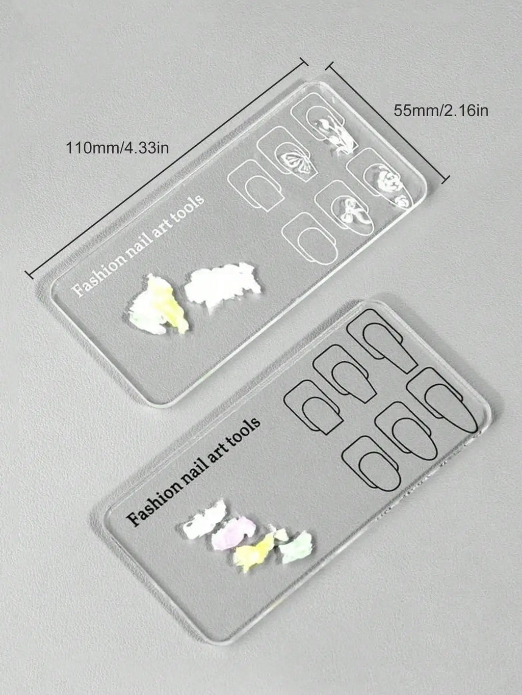 Nail Art Practice Palette – Transparent Reusable Stencils Nail Art Palette Qme