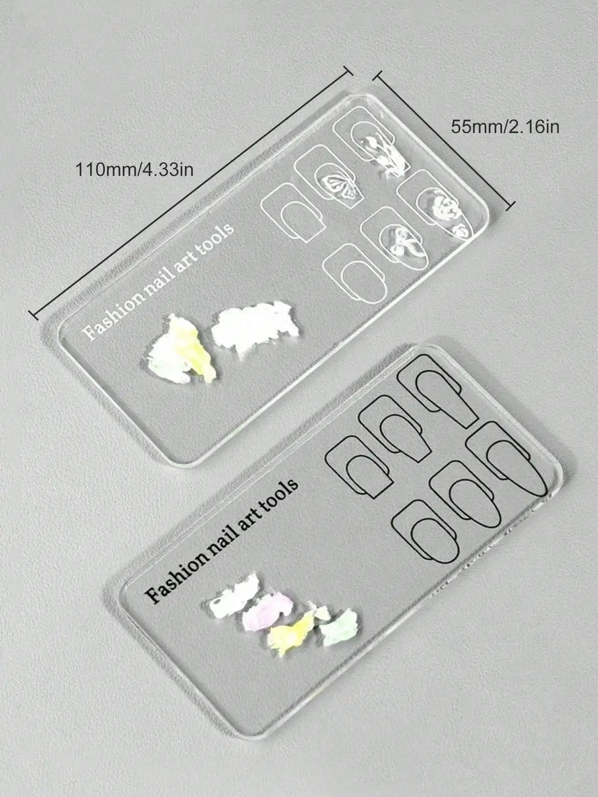 Nail Art Practice Palette – Transparent Reusable Stencils Nail Art Palette Qme
