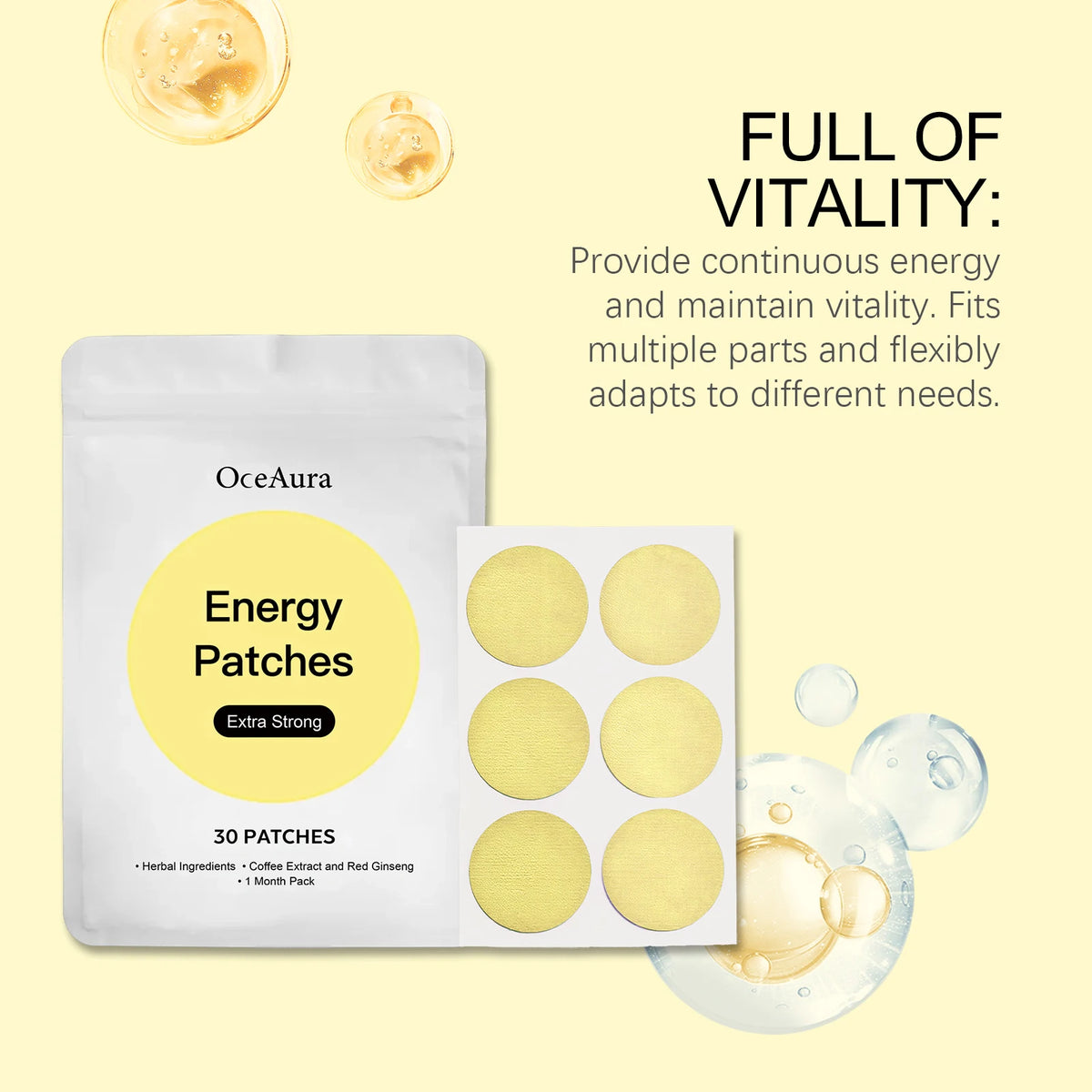 OceAura Hydrating Body Care Patch – Daily Moisturizing 30pcs Moisturizing Skin Patch Qst