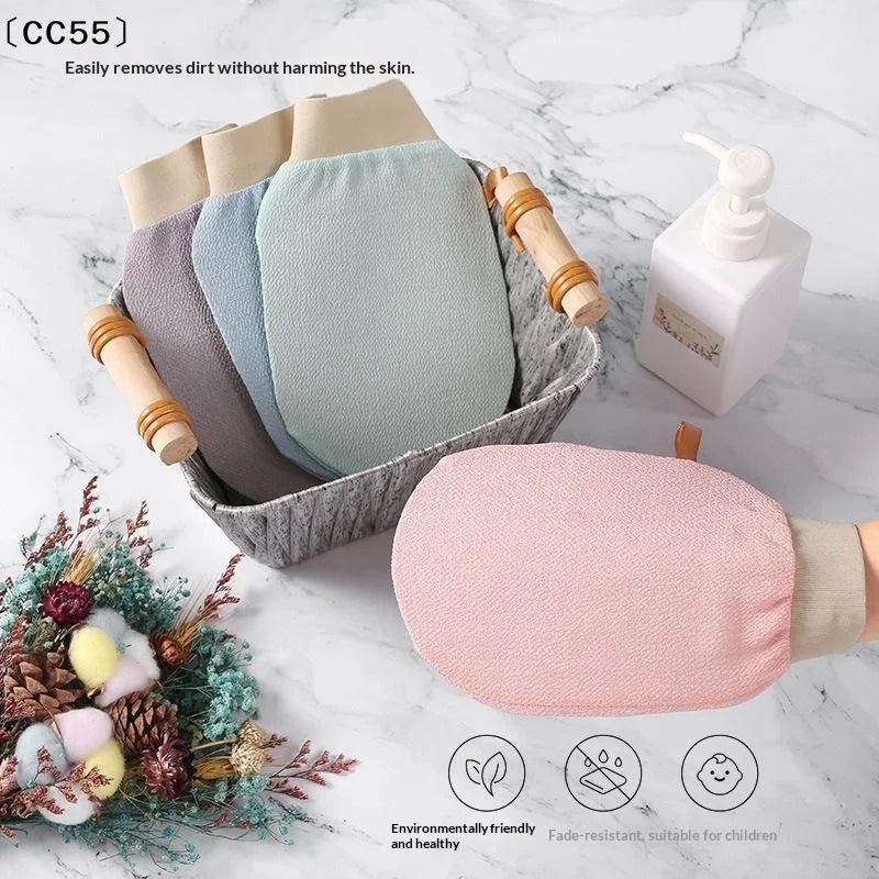 Exfoliating Bath Gloves – Microfiber Scrub Gloves, 4 Pack Exfoliating Bath Gloves Qst