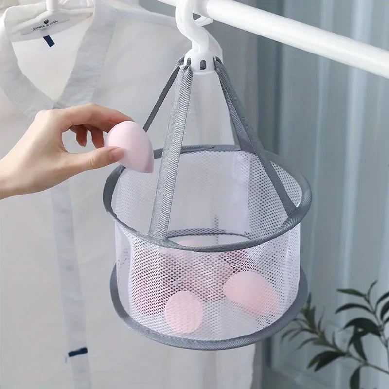 Mini Egg Drying Mesh Bag – Makeup Brush & Sponge Holder Makeup Brush Organizer Qme