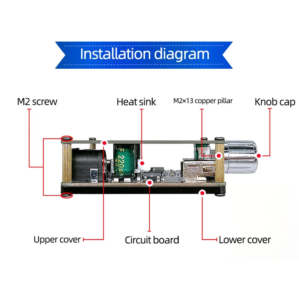 XY-C50L 50W×2 APP-Controlled Digital Stereo Amplifier Board Digital Amplifier Board Qme