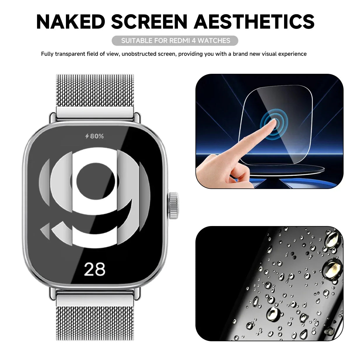 Xiaomi Redmi Watch 5 Active Tempered Glass Screen Protector Smartwatch Screen Protector Qme