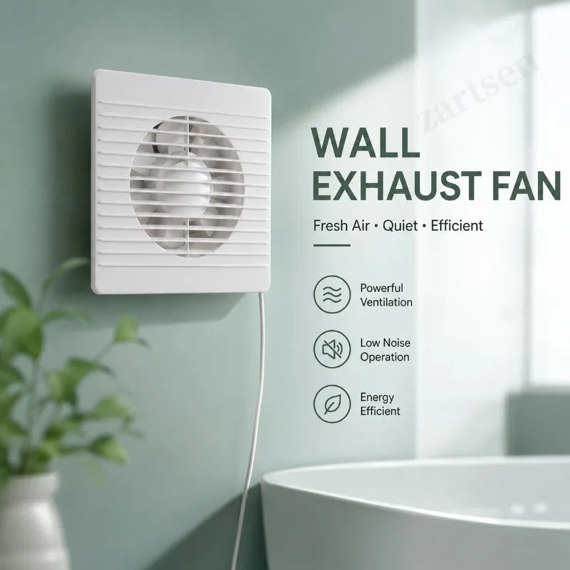 ZARTSEN Silent Extractor Fan 4/6/8 Inch – Bathroom & Kitchen Ventilation Extractor Fan Qst