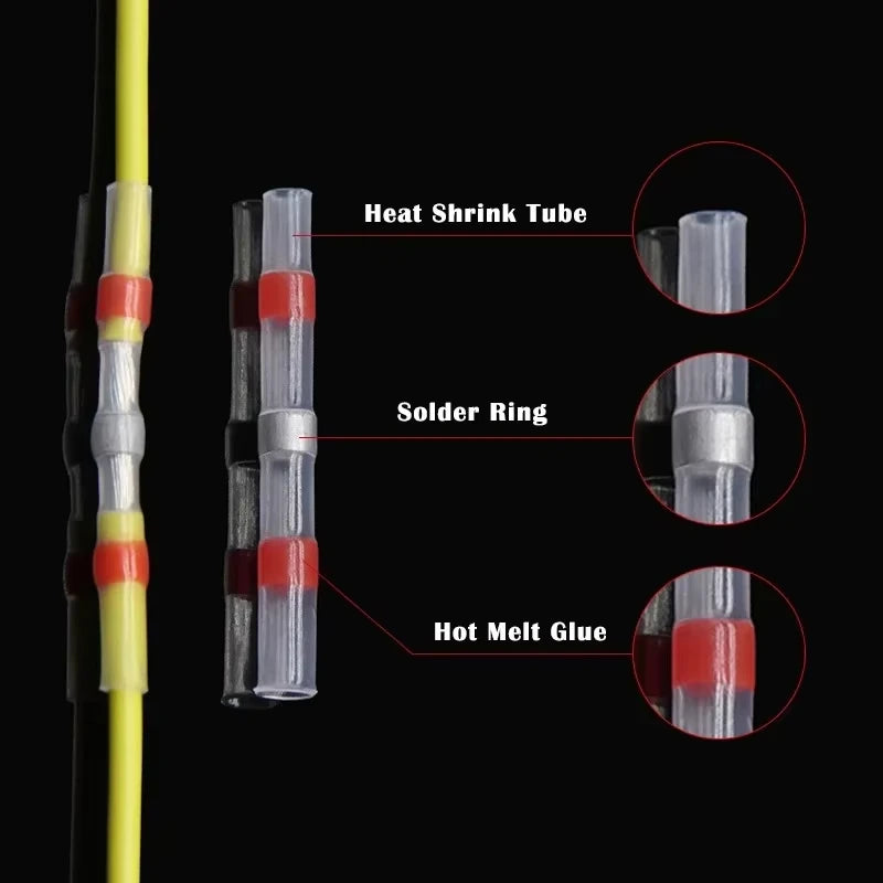 Solder Seal Wire Connectors – Heat Shrink Butt Crimp Terminal Kit Wire Connector Kit Qst
