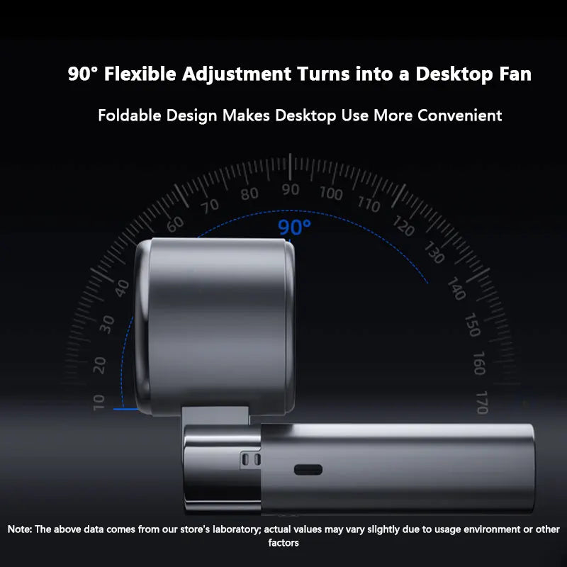 Portable USB Rechargeable Cooling Fan 3600mAh LED Display Portable Cooling Fan Qst