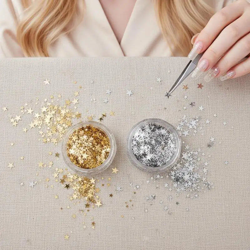 Sparkling Star Pentagram Nail Glitter – DIY Salon Nail Art Nail Art Glitter Qme
