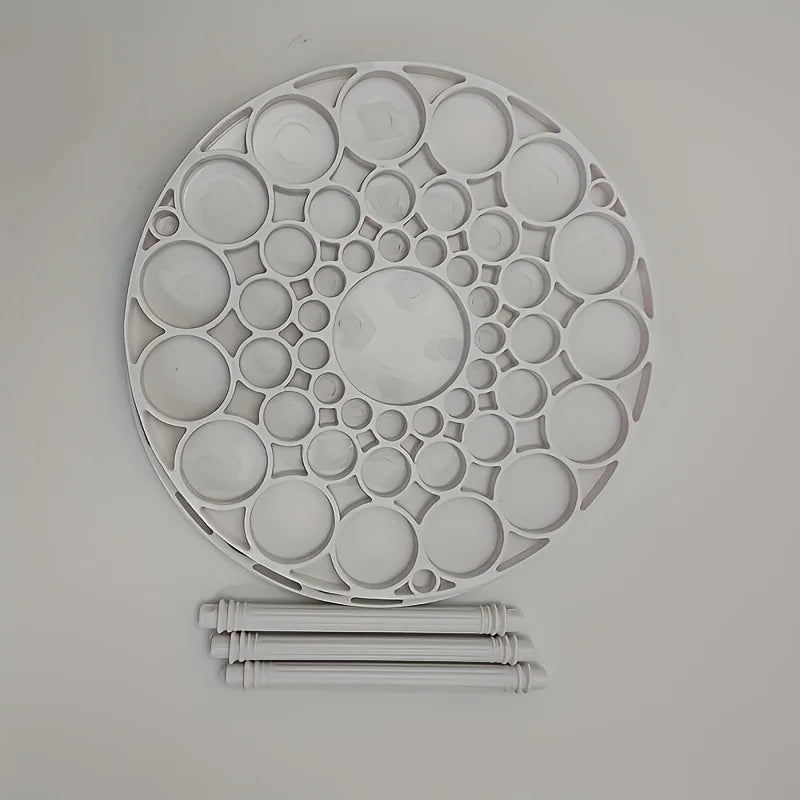 360 Rotating Makeup Brush Holder – White Plastic Organizer Makeup Brush Organizer Qme