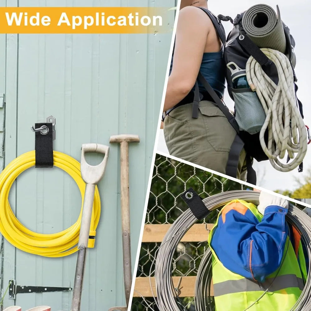 Heavy-Duty Reusable Nylon Cord & Hose Storage Straps 4-Pack Cord Storage Straps Qme
