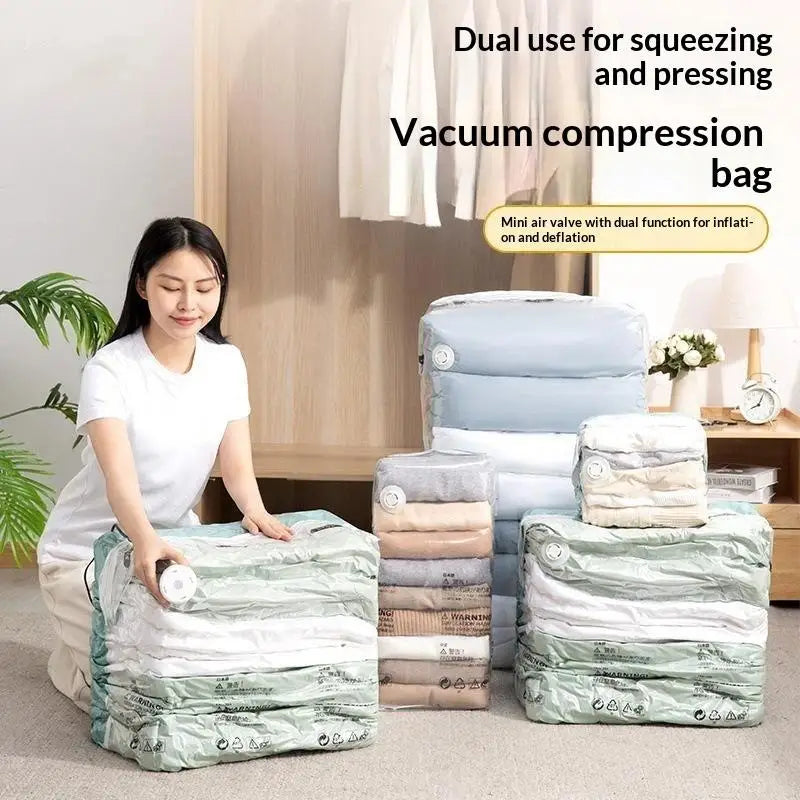 No-Pump Vacuum Compression Storage Bags – Extra Large Vacuum Storage Bags Qme