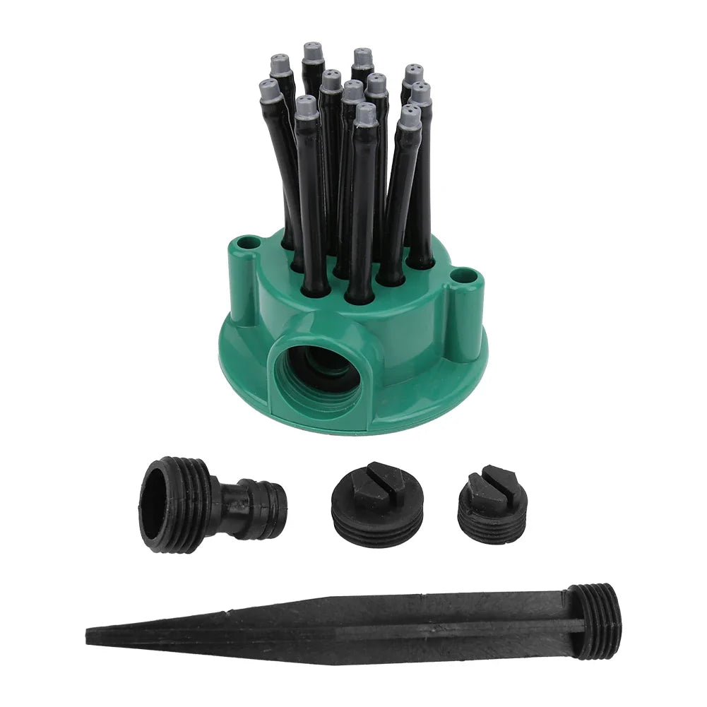 360° Rotating Garden Sprinkler 12 Multi-Head Auto Irrigation Garden Sprinkler Qme As picture