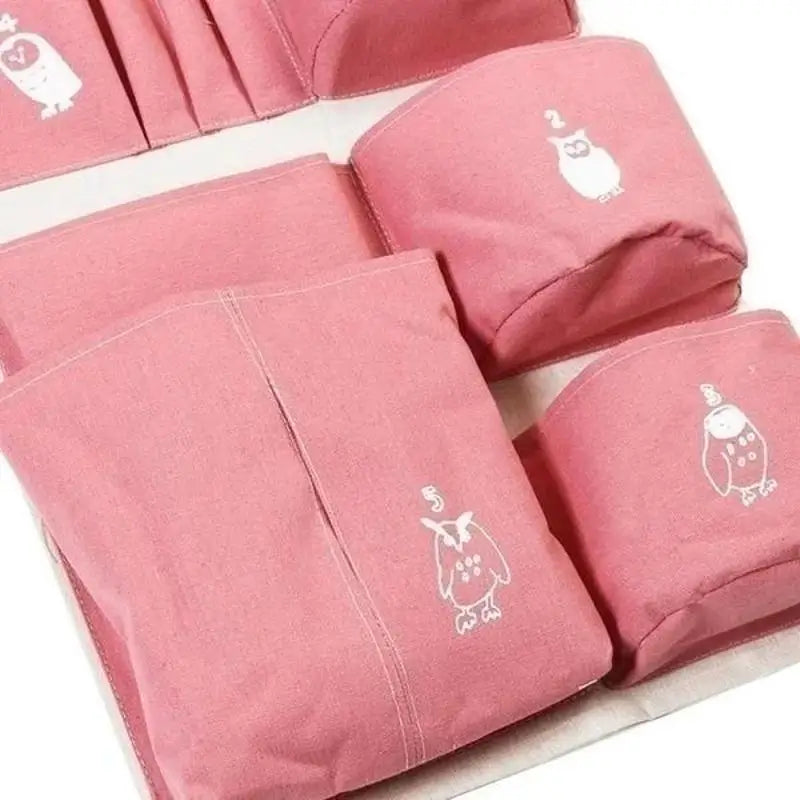 Waterproof Cotton Linen Hanging Storage Bag | Multi-Layer Hanging Storage Organizer Qme