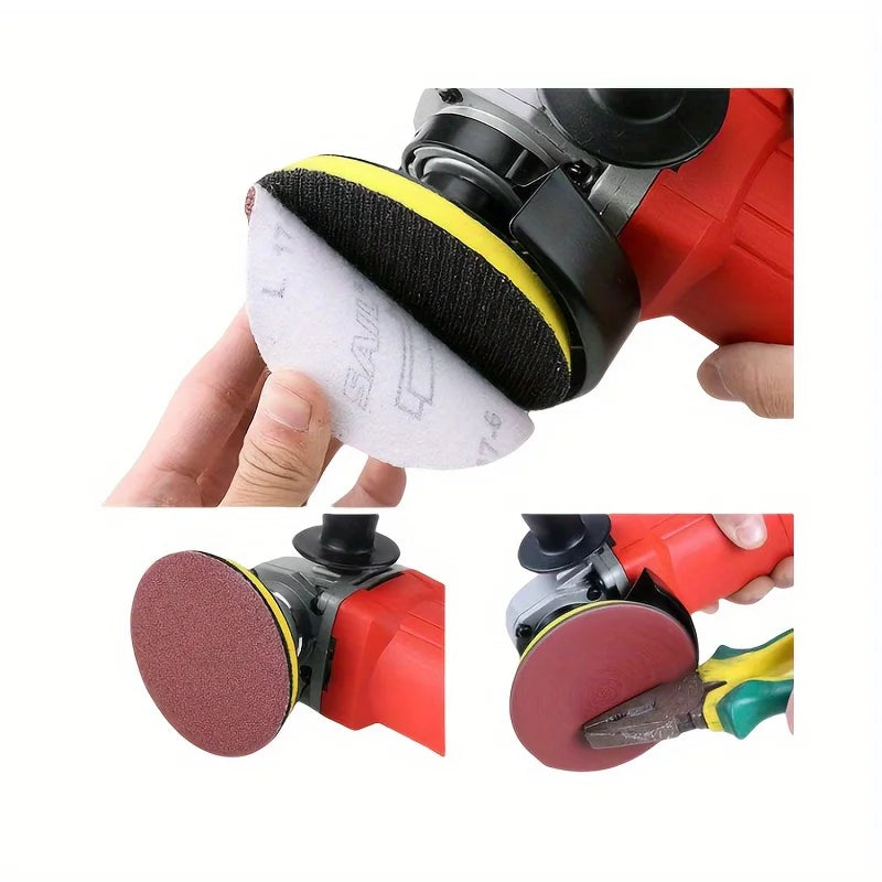 4-Inch Sandpaper Set Multi-Grit 60–1000 | Aluminium Oxide Discs Sanding Disc Set Qme