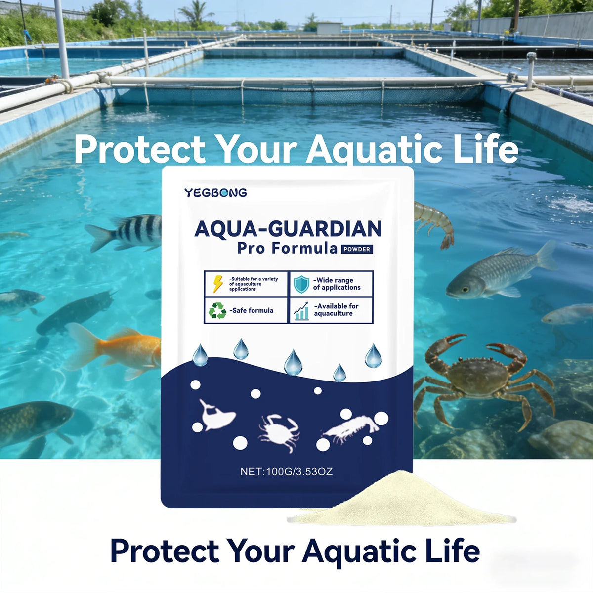Fish Tank Water Purification Powder – Aquarium Clarifier Aquarium Water Clarifier Qme
