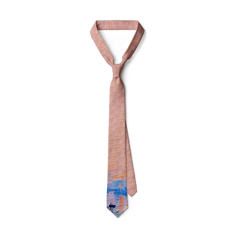 Screaming Sailing Cat Novelty Necktie – Funny Men's Print Tie Novelty Print Necktie Qme type1