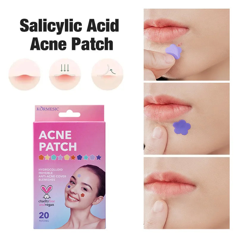Colorful Star-Shaped Pimple Patches – Invisible Acne Stickers Acne Patch Qst