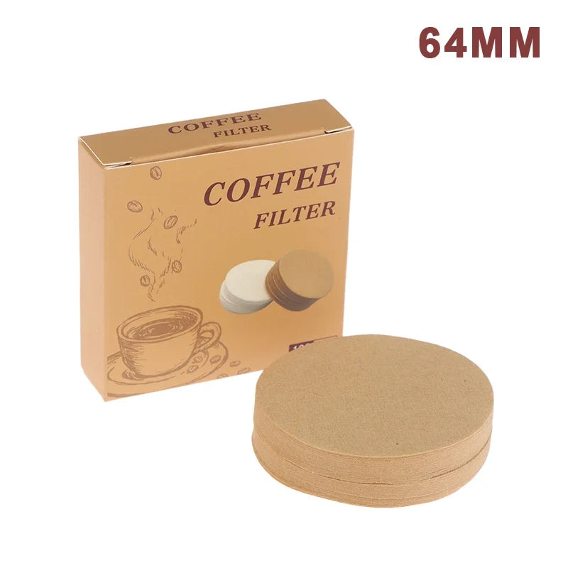Espresso Puck Screen & Coffee Filter Papers 54–68mm | 100pc Espresso Filter Papers Qme Khaki 64mm