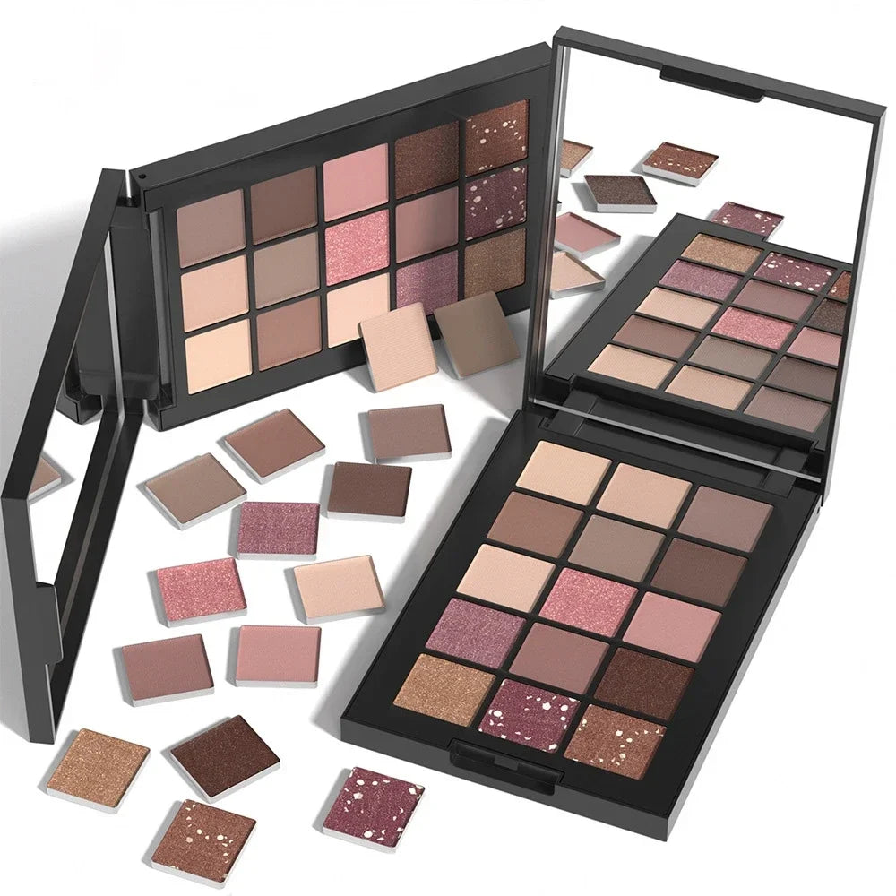 15-Grid Matte Pear Eyeshadow Palette – Highly Pigmented Eyeshadow Palette Qme