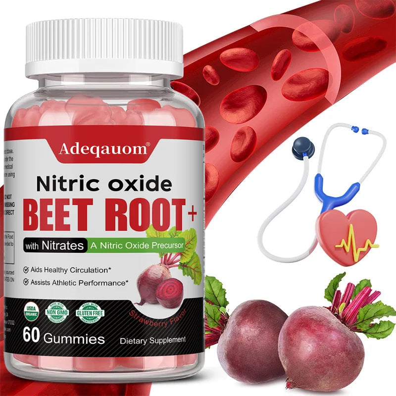 Organic Beetroot Extract Gummies – Energy & Daily Wellness Herbal Supplement Qst