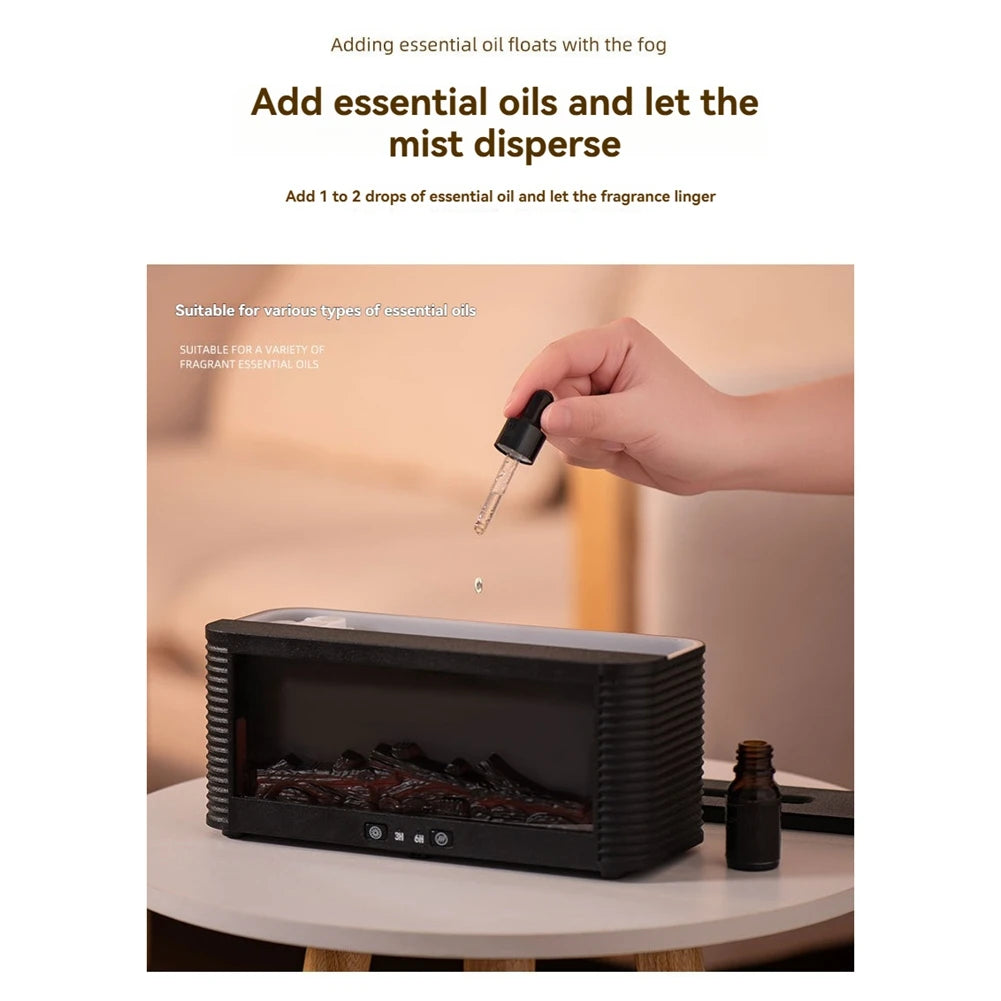 MiLESEEY Flame Aromatherapy Humidifier – Timer & Auto-Off Aromatherapy Humidifier Qst