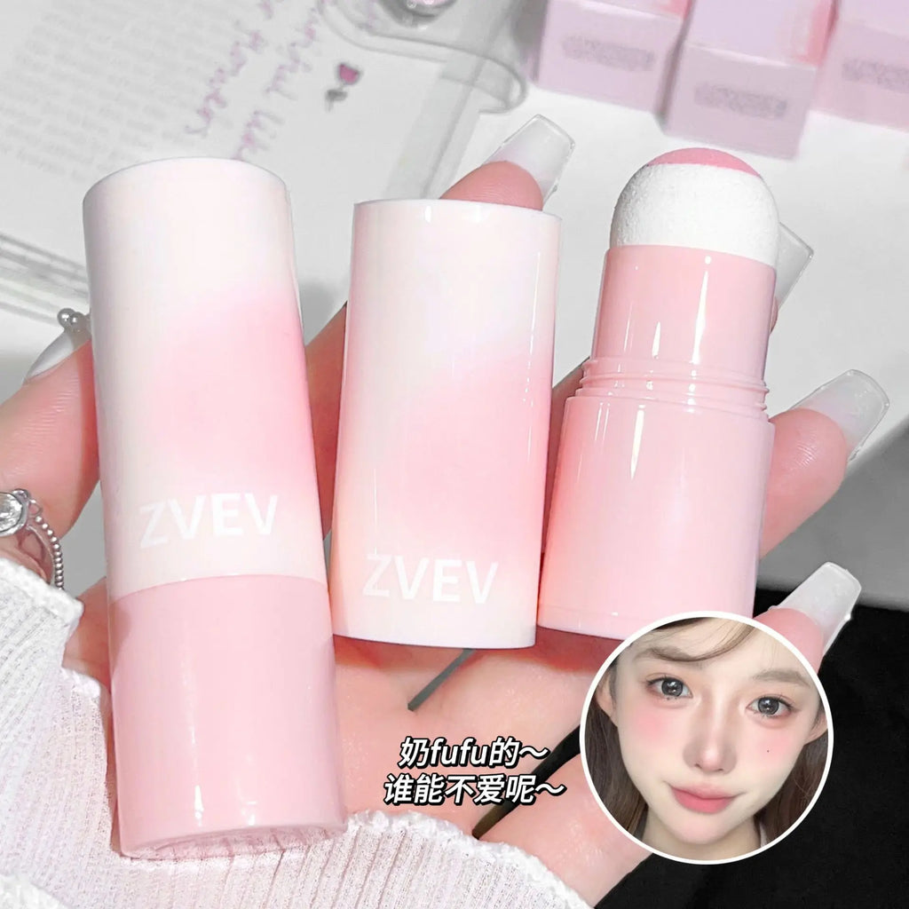 ZVEV Cloud Soft Matte Blush Stick – Korean Moisturizing Matte Blush Stick Qme