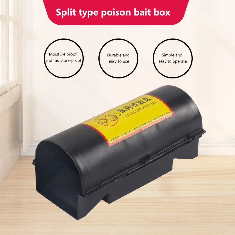 Weather-Resistant Rodent Bait Station Box – Rat & Mice Control Rodent Bait Station Qme
