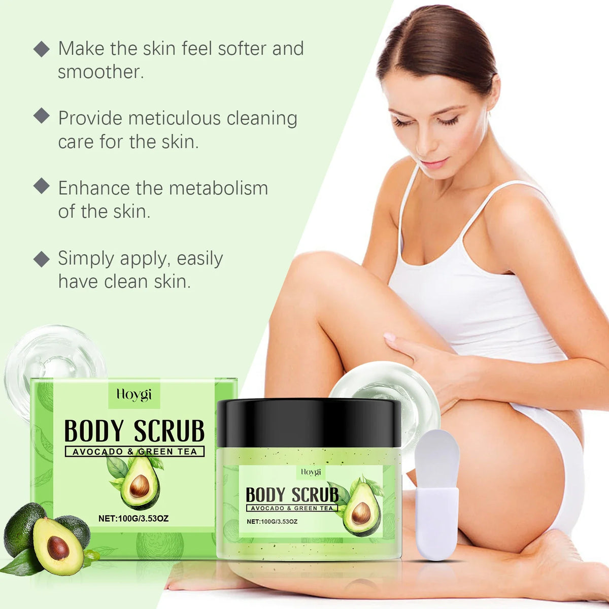 Matcha Body Scrub – Gentle Exfoliating Pore Cleanser | Qme Body Scrub Qme