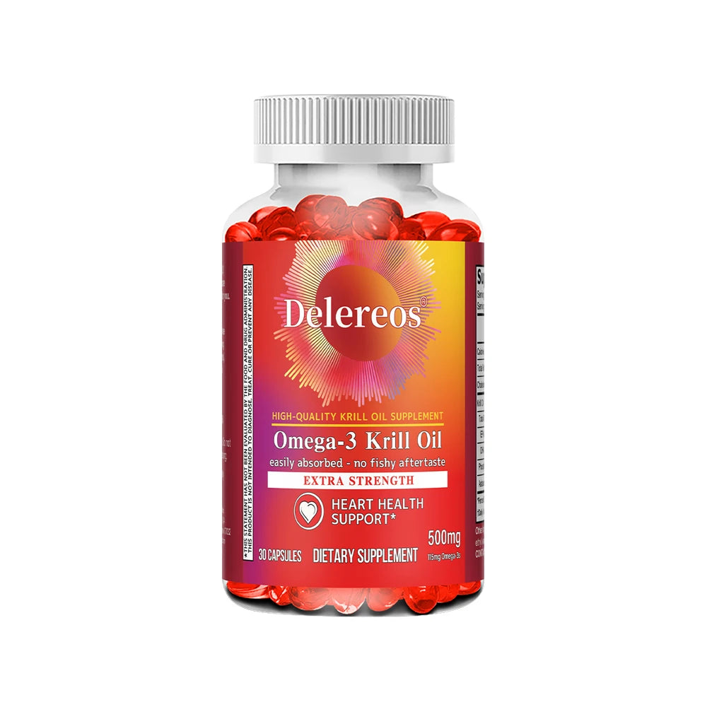 Antarctic Krill Oil 500mg – Omega-3 EPA DHA Astaxanthin, Non-GMO Krill Oil Supplement Qst 30 count-1 bottle