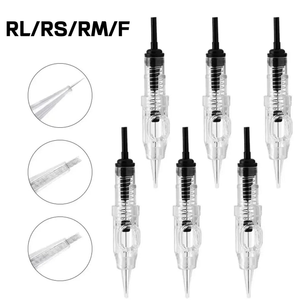 10-Pack PMU Permanent Makeup Cartridge Needles 600D-G Disposable PMU Cartridge Needles Qme 7F (0.30MM) 5pcs one bag