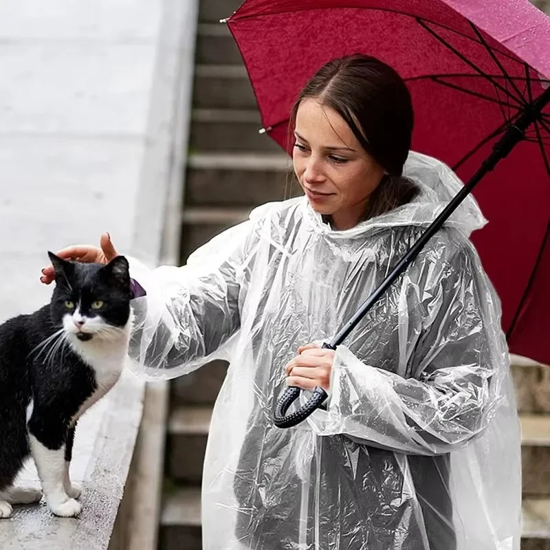 Disposable Waterproof Raincoat for Hiking, Camping & Emergency Disposable Raincoat Qme
