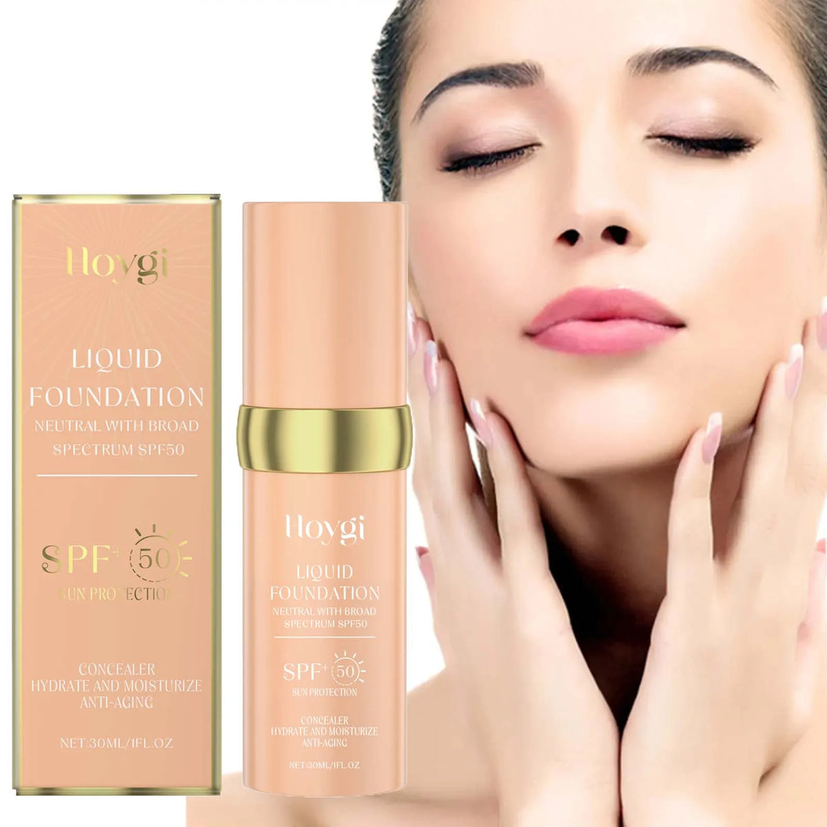 Qme SPF 50 Liquid Foundation – Temperature-Adaptive Coverage Liquid Foundation Qme