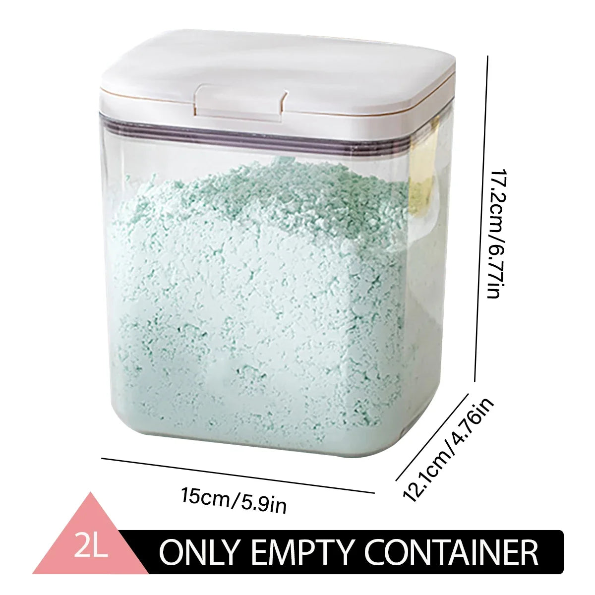 Large Capacity Face Mask Powder Storage Container – Pop-Up Lid Beauty Storage Container Qme 2000ml