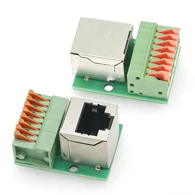 RJ45 Adapter Board Female Socket Guide Rail Terminal Block RJ45 Terminal Adapter Qme