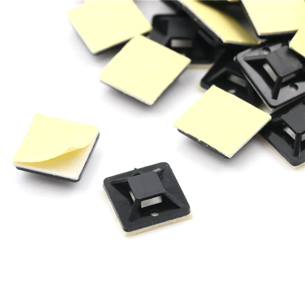 Self Adhesive Cable Tie Mount Base Holders – Pack of 20 Cable Tie Mount Qme