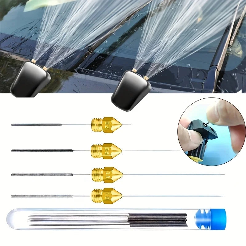 10-Piece Stainless Steel Cleaning Nozzle Kit | Unclog Tool Set Nozzle Cleaning Kit Qme