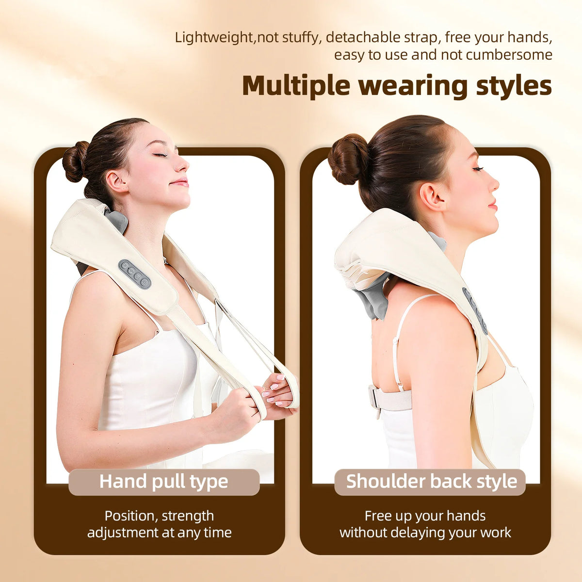 Foreverlily 26W Brushless Wireless Neck & Shoulder Massager Shawl Neck Shoulder Massager Qst