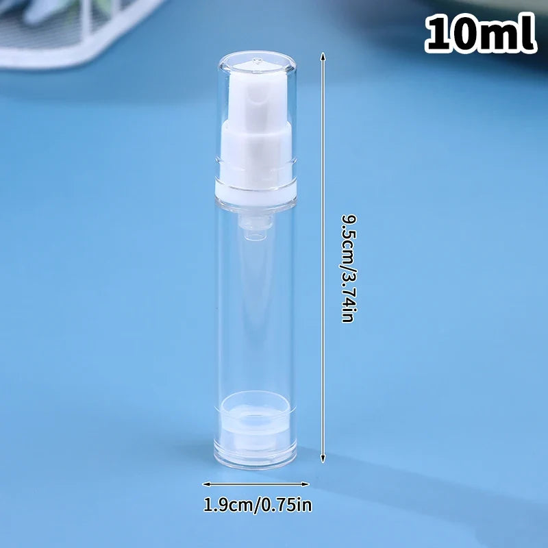 Mini Vacuum Press Bottle – Refillable Portable Lotion Spray Travel Cosmetic Bottle Qme 10ml spray bottle
