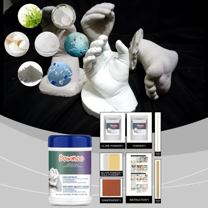 3D Hand Mold Making Kit – DIY Casting Powder Craft Set Hand Mold Casting Kit Qme