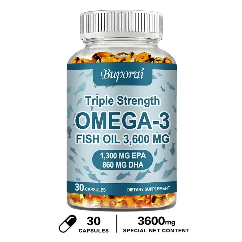 Xemenry Omega 3 Fish Oil Triple Strength EPA DHA – 120 Caps Omega-3 Supplement Qst 30 Capsules