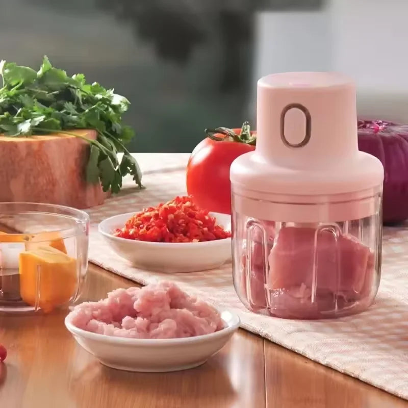 Electric Garlic Crusher USB Wireless Mini Food Chopper Electric Food Chopper Qst