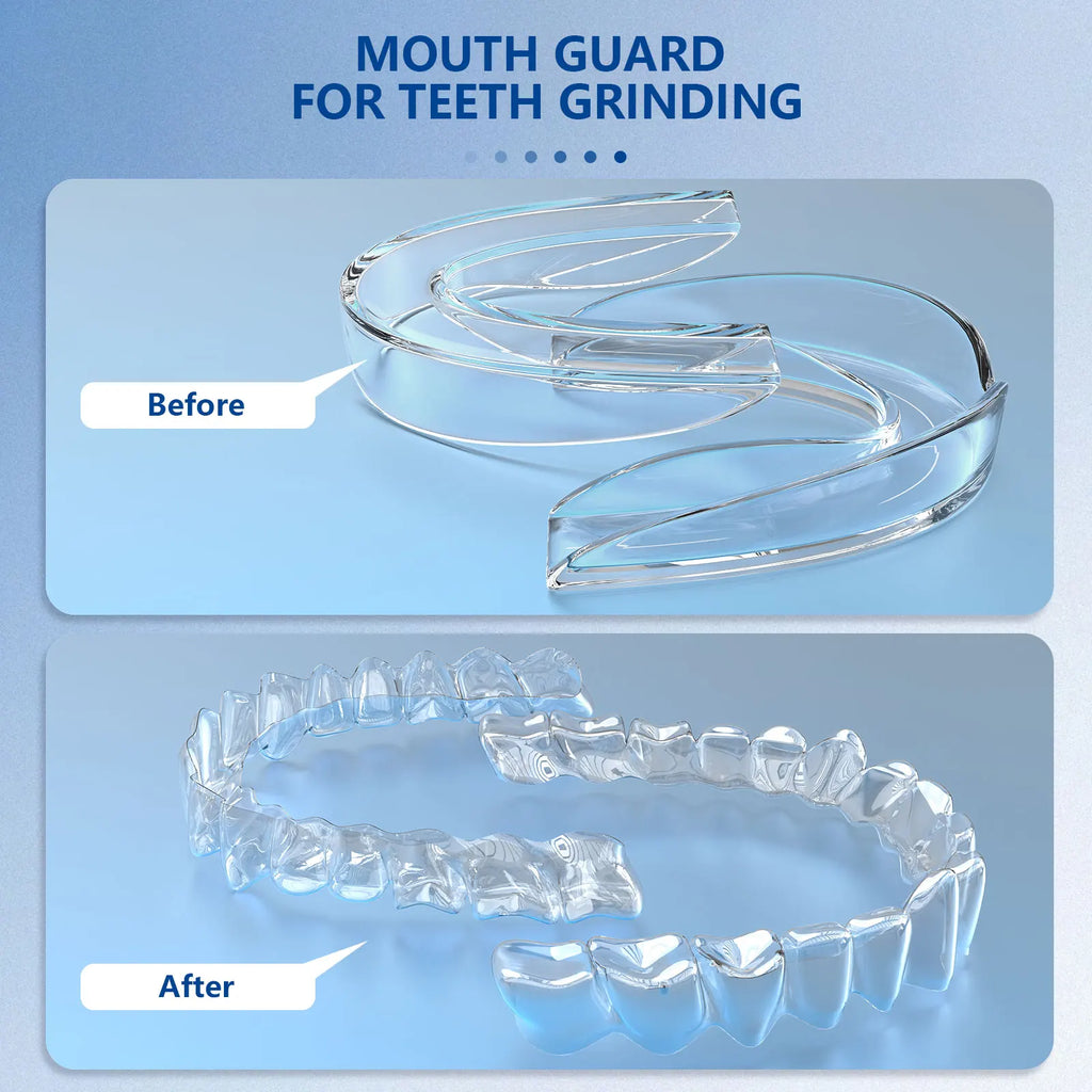 Moldable Night Guard & Whitening Tray 6-Pack | Boil & Bite Fit Dental Night Guard Qst