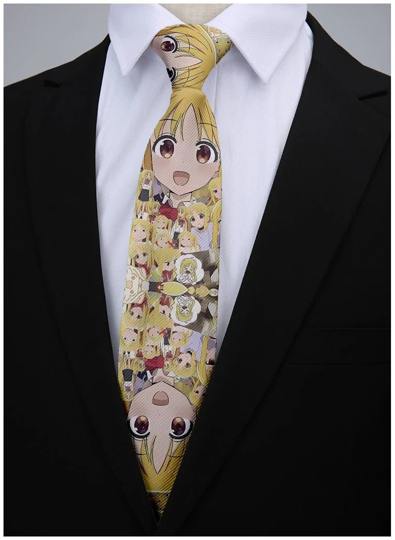 Anime Girl Necktie | Novelty Party & Wedding Shirt Suit Novelty Necktie Qme