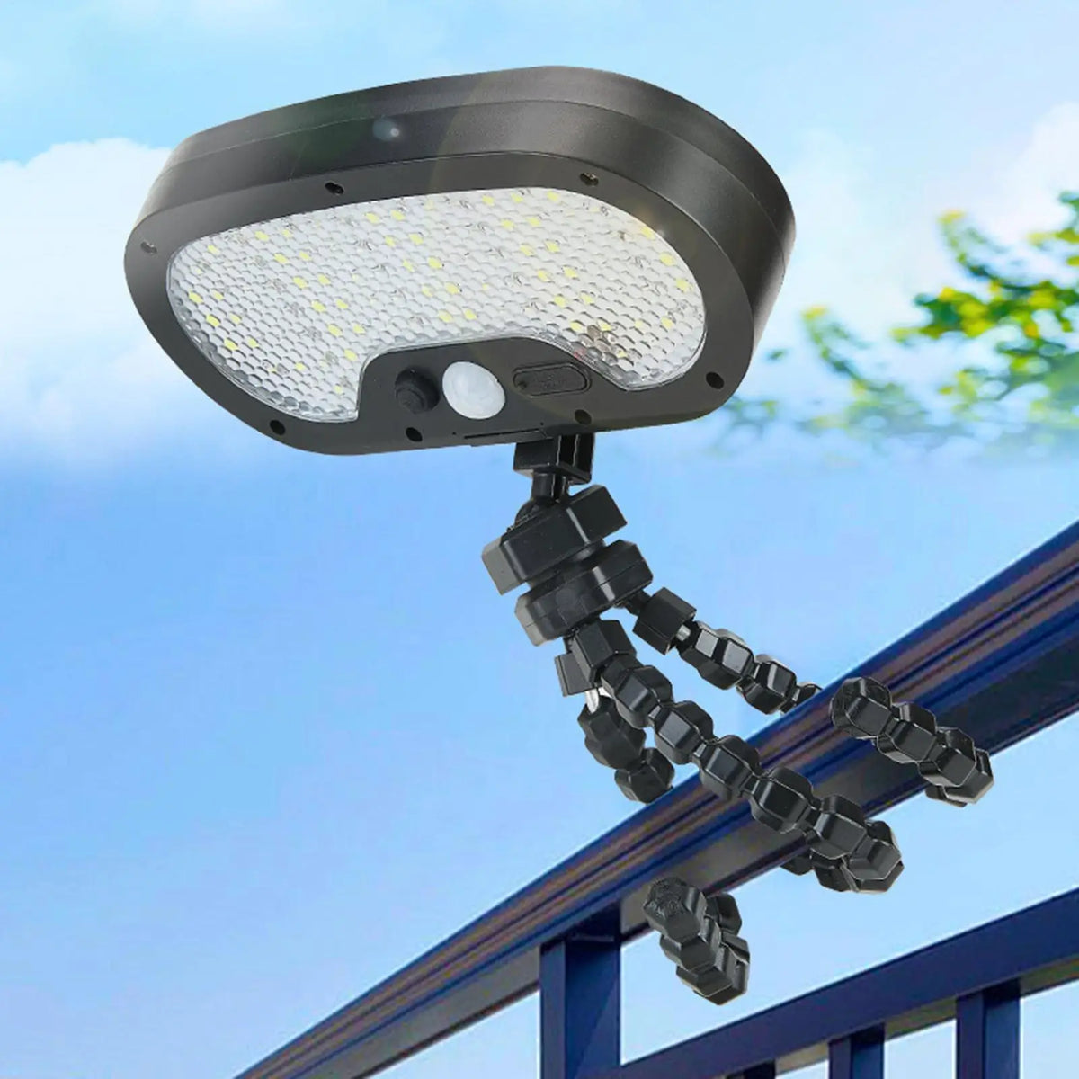Solar Motion Sensor Outdoor Waterproof Fence Light – Flexible Solar Security Light Qme