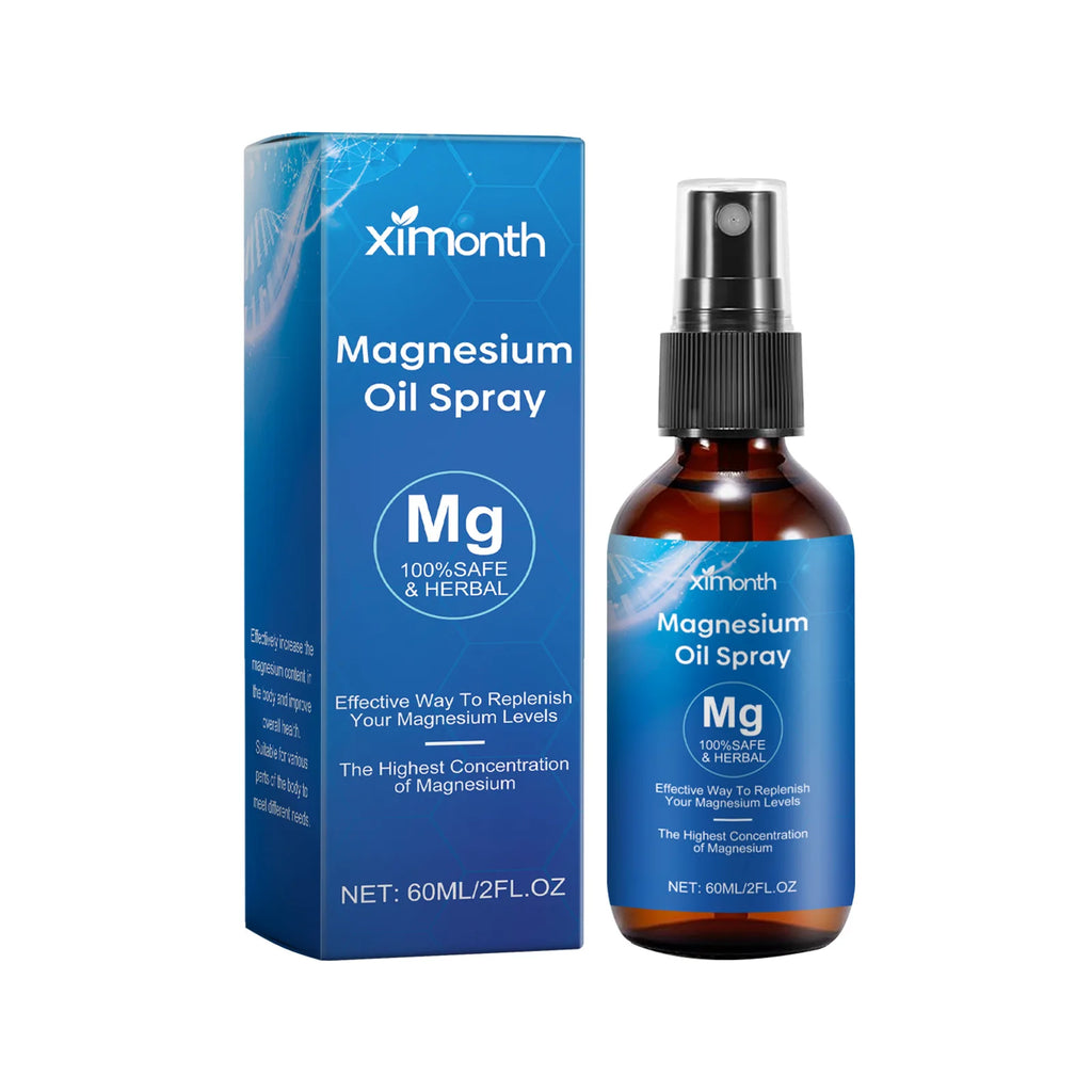 Ximonth Magnesium Oil Spray – Sleep, Skin & Muscle Comfort Magnesium Oil Spray Qst 60ml boxed