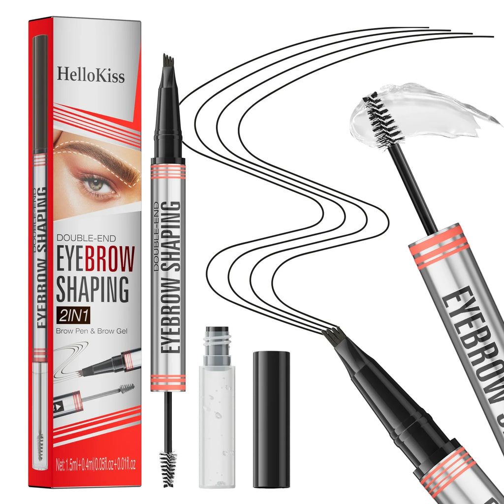 4-Pronged Eyebrow Pencil | Long-Lasting Smudge-Proof Brows Eyebrow Pencil Qme