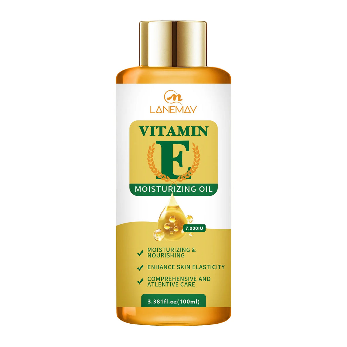 Vitamin E Moisturizing Oil 7000 IU – Nourishing Skin Oil Vitamin E Skin Oil Qst YELLOW 100ml