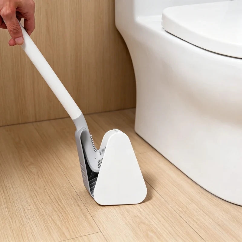 Golf Silicone Toilet Brush & Wall-Mounted Holder Set Toilet Brush Set Qme
