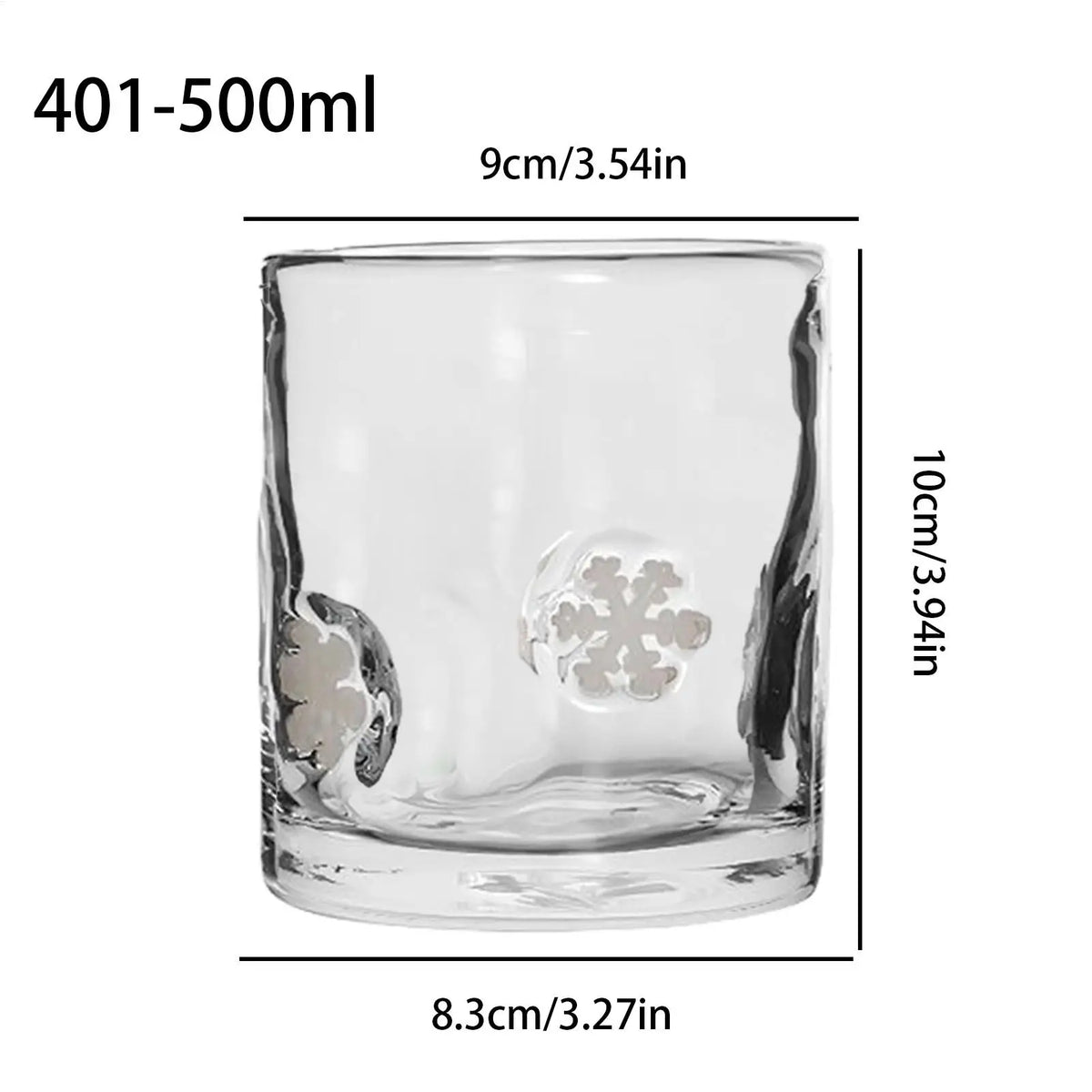 Christmas Crystal Glass Coffee Cup – Reusable 401-500ml Drinkware Crystal Glass Cup Qme